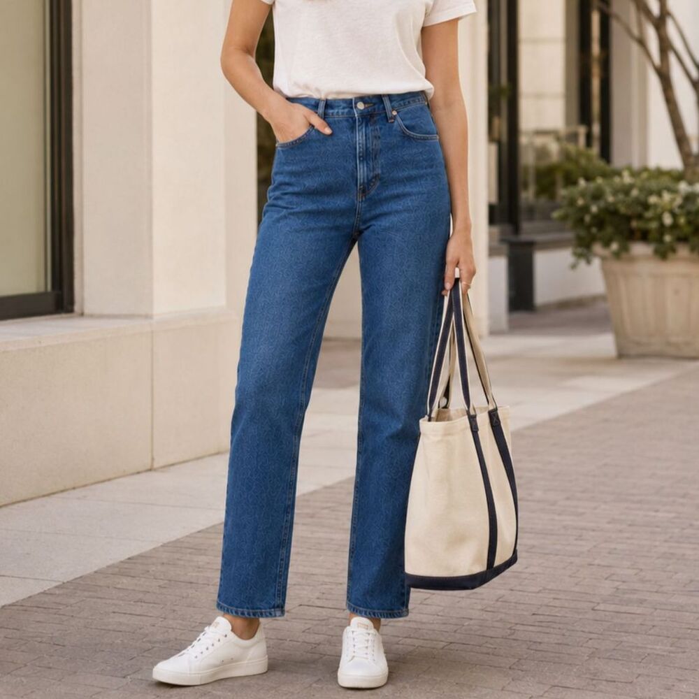 J.Crew Factory High-Rise Stovepipe Jeans Signature Stretch 29 Minimalist Classic